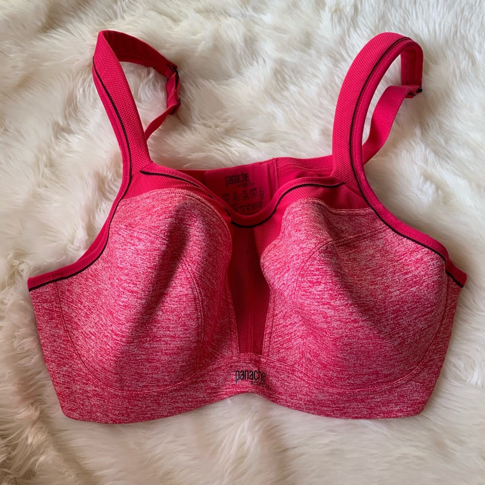 Panache Pink Sport Bra, Size 38 D